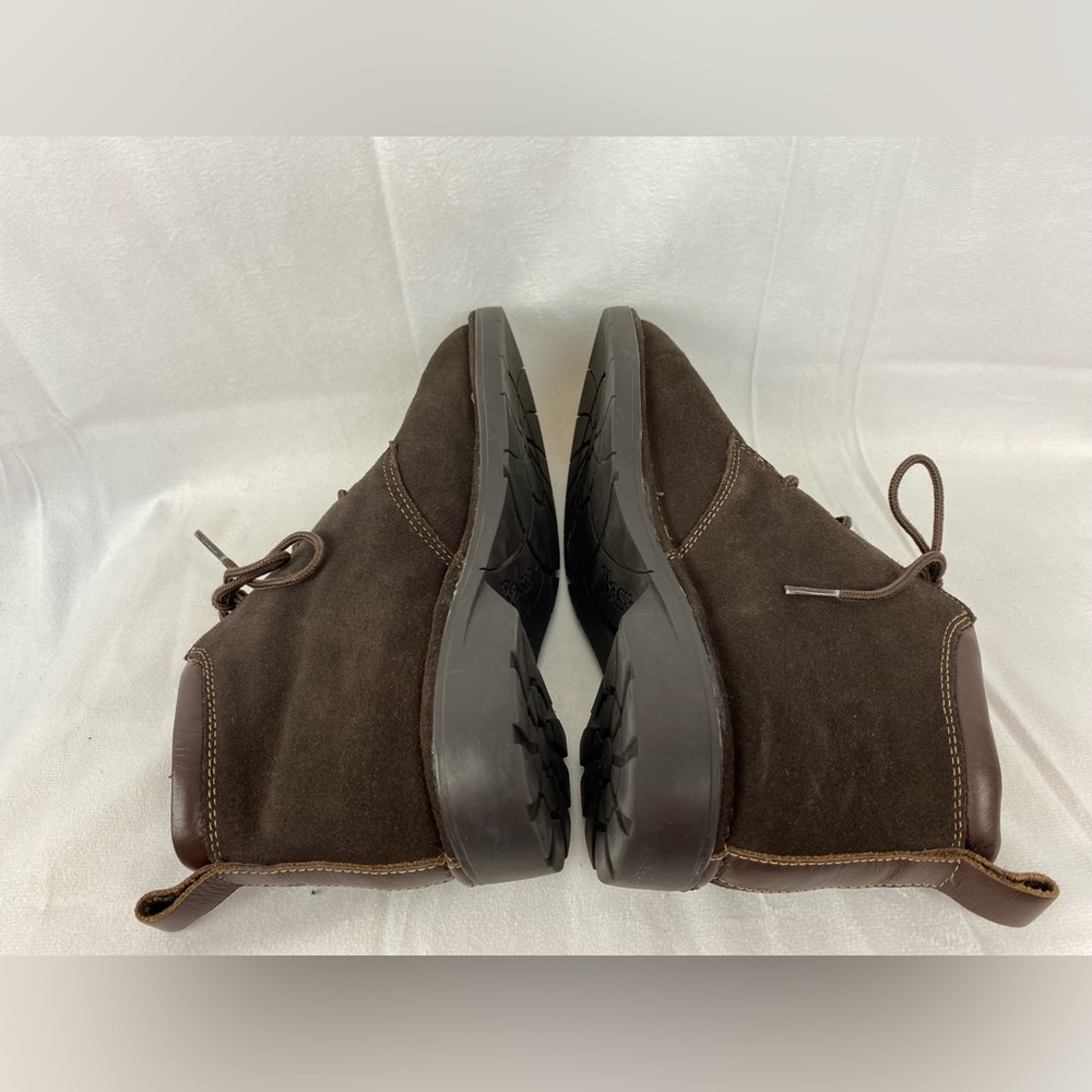 Bass Suede‎ Ankle Boot Booties Women's 6 Brown Lace Up - Picture 5 of 9